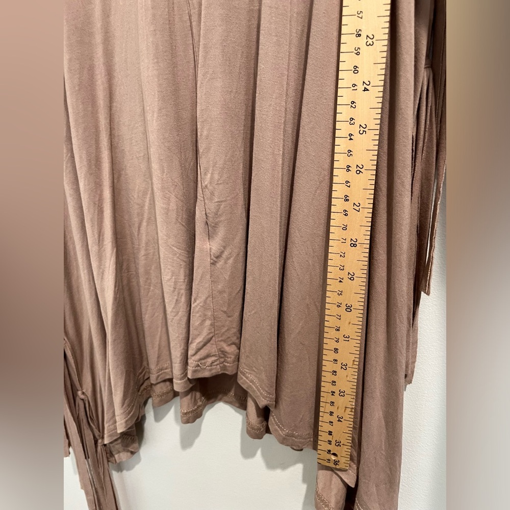 POL Tan Fringe Tunic Top Sz. S - Picture 10 of 11